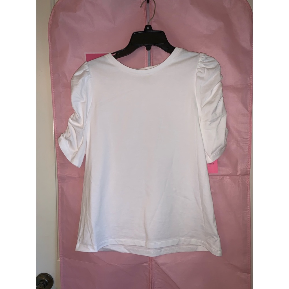 kate spade ruched sleeve tee